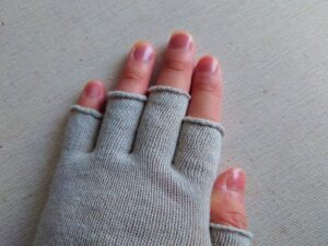 ギターの爪のお手入れ後（フィンガリングの手）