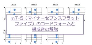m7-5(ハーフディミニッシュ)のコードフォームと構成音解説