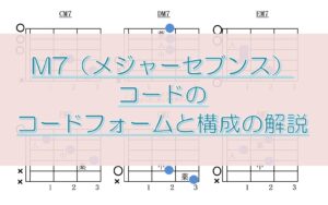 ギターメジャーセブンスのコードフォーム指板図と構成音解説